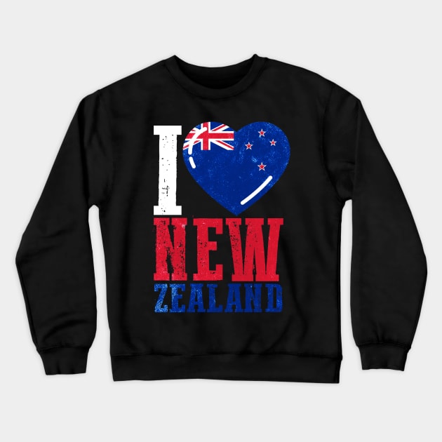 I Love New Zealand Crewneck Sweatshirt by Mila46